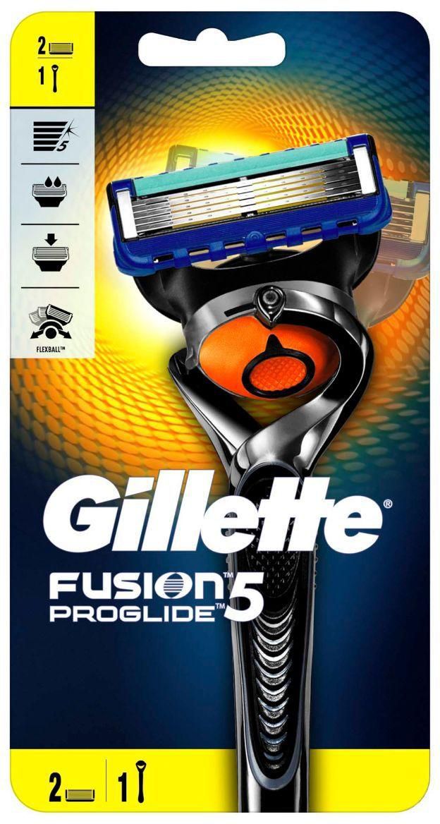 Gillette Fusion Proglide Flexball Razor, 2 Blades - 1 Kit