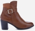 Varna Leather Elasticated Ankle Boots - Camel