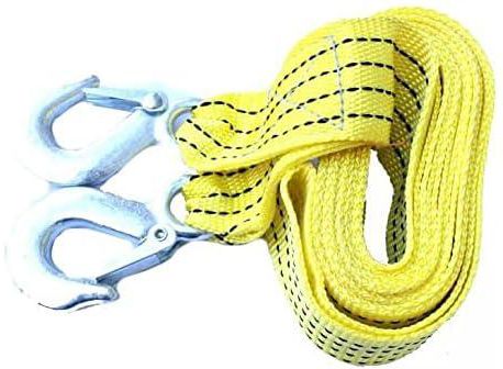 Powerful Tow Rope 3 M 3 Tons Nylon Material Yellow Car Trailer Hook Traction Rope Emergency Trailer Safety Rope_ with two years guarantee of satisfaction and quality