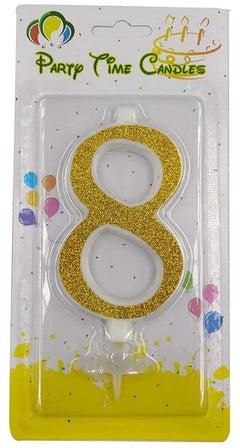 Unscented Birthday Candle Number 8