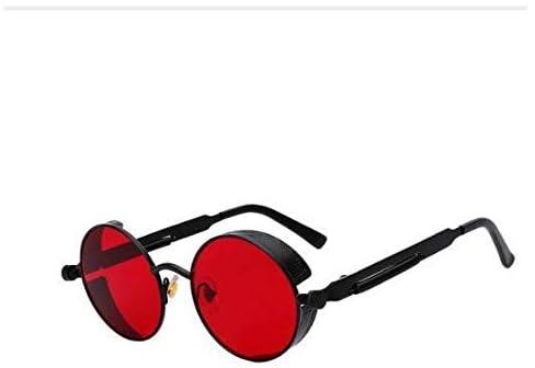 نظارات شمسية مستديرة معدنية من ستيم بانك للرجال والنساء، نظارات عصرية بتصميم العلامة التجارية ريترو فينتيدج للنظارات الشمسية UV400 - 2724645666947