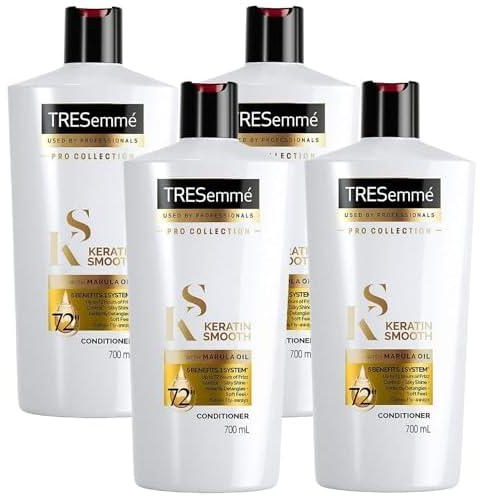 Tresemme Keratin Smooth Conditioner with Marula Oil - 24 Fl Oz / 700 mL x 4 Pack