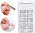 100pcs Reusable Nail Art Poly Acrylic Gel Dual Forms Nails Quick Extension Builder UV Gel Fake Tips Manicure Mold False Nails