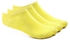 Andora Set Of 3 Cotton Slim Trim Ankle Socks - Yellow