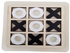 Tic-Tac-Toe Game Toy - Classic Wooden Checkerboard Educational Family Game Toys Set, Portable Casual Tabletop Game for Adults and Kids

