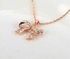 BOW JEWELRY 18 K ROSE GOLD PLATED AUSTRIAN NECKLACE