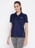 Clovia Comfort-Fit Active Polo T-shirt in Navy
