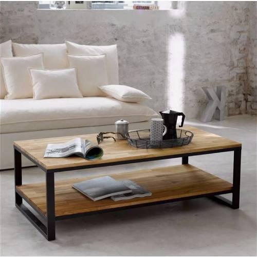 Coffee Table, 120 cm, Black / Wooden - COT05