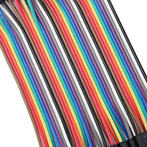 Generic 40pcs/Row 10cm 2.54mm Female To Female Wire Jumper Cable 1P-1P For Arduino