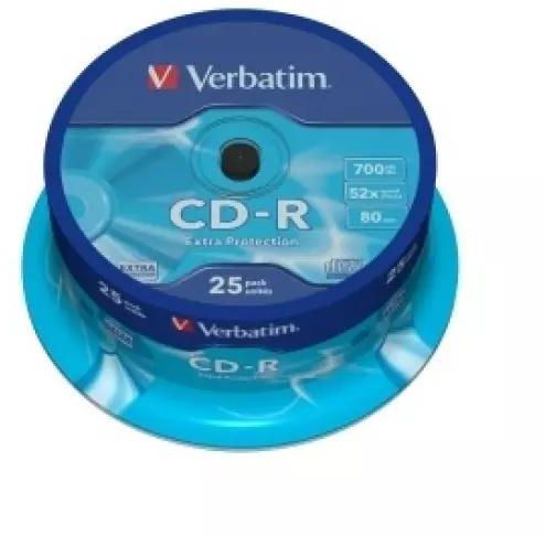 VERBATIM CD-R (25-Pack) Spindle/52x/700MB | Gear-up.me