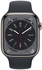 Apple Watch Series 8 GPS+ Cellular 41mm Graphite Stainless Steel Case with Midnight Sport Band - Regular