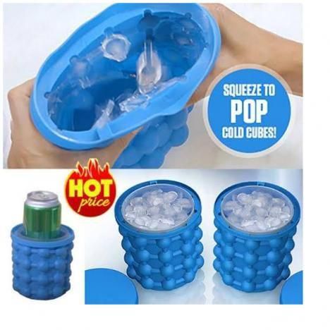 Ice Cube Maker Genie - Silicone Ice Bucket