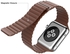 Magnetic Leather Strap with screen protector for Apple Watch 42mm Brown