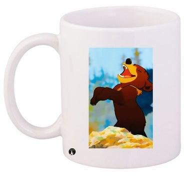 Koda Brother Bear Printed Coffee Mug White/Blue/Brown 11ounce