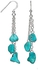 Women's Earring with Turquoise Stones - Silver
