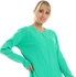 aZeeZ Neon Pistachio Ribbed Knit Cotton Blend Sweater Dress + Free Headband