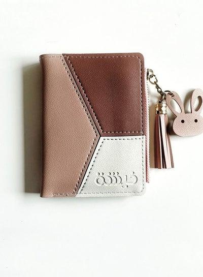 Fashionable PU Leather Wallet Short Zipper Coin Purse, Credit Card Holder For Women