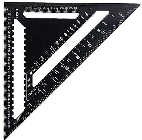 LARGE QUICK SQUARE 12" Aluminum Roofing Rafter Angle Frame Measuring Guide Speed 