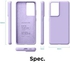 Silicone Protective Case Cover designed for Samsung Galaxy S21 Ultra Soft Liquid Rubber Gel Matte Finish (Light Purple) WiFi