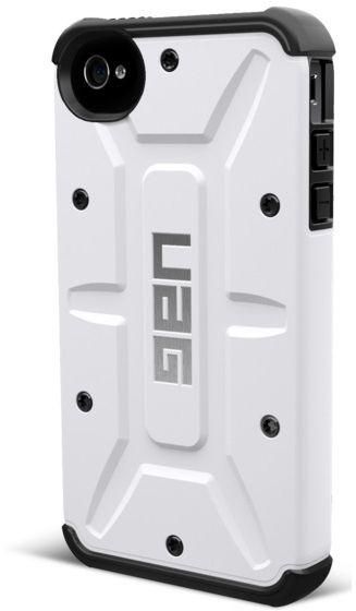 UAG Shock Proof Composite Case for iPhone 4/4S With Memorix Screen Protector White Color