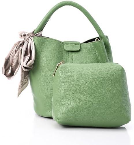mr.Joe Women's Decorative Bow Bucket Bag Comes With Pocket 28X19X18X19X18CM Green