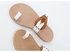 JGeTters Skyros Multi Metallic Slide Slippers - White/Brown