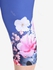 Plus Size Flower Printed High Waisted Capri Leggings - 5x | Us 30-32