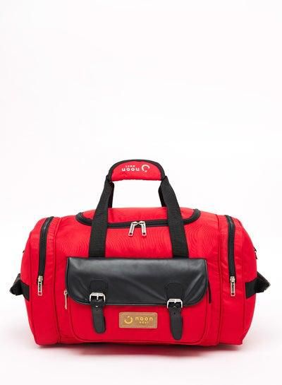 حقيبة قماشية لأغراض الصالات الرياضية مصنوعة من البوليستر ومتعددة الأغراض وخفيفة الوزن ومضادة للماء مقاس 20 بوصة أحمر