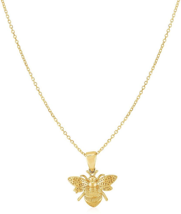 14K Yellow Gold Bee Necklacerx63248-18-rx63248-18