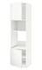 METOD خزانة عالية لفرن/ميكرويف بابين/أرفف, أبيض/Voxtorp أبيض مطفي, ‎60x60x220 سم‏ - IKEA