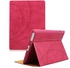 KAKU Flip Leather Case Cover Stand for Apple iPad Mini4 with Tempered Glass [Pink Color]