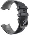 For Fitbit Charge 3 / 4 Universal Two-color Silicone Replacement Strap Watchband(Black Grey)