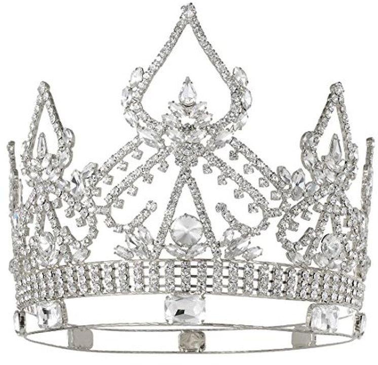 DcZeRong Women Crowns Queen Crowns For Women Prom Pageant Party Rhinestone Crystal Full Crowns