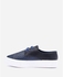 Shoe Room Textured Leather Sneakers - Navy Blue