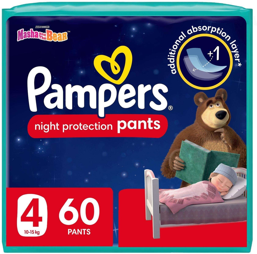 Pampers Baby-Dry Night Pants Diapers Size 4 (10-15kg)  60 Diapers