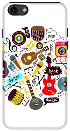 Tough Pro Series Musical Instruments Printed Case Cover For Apple iPhone 7 White/Red/Black