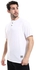Izor Buttons Closure Regular Fit Plain T-Shirt - White