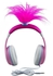 KIDdesigns Trolls World Tour Poppy Wired Headphones - Volume Limiting for Kid Friendly Safe Listening |Glow in the Dark w/ 3 Volume Settings | Adjustbale Headband, Good Sound 3.5mm connectivity - Pink