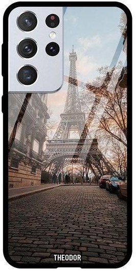 Protective Tempered Glass Case Cover Samsung Galaxy S21 ULTRA Effiel Tower