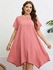 Plus Size Asymmetrical Pocket Dress - 3xl