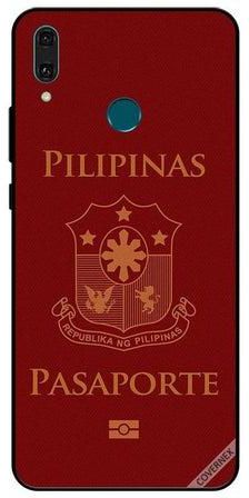 غطاء حماية واقٍ لهاتف هواوي Y9 2019 بطبعة جواز سفر الفيليبين