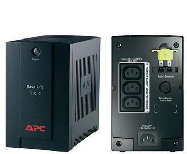 APC جهاز إمداد الطاقة (Back-UPS) 500 فولت أمبير مع مقابس IEC وAVR وEU Medium