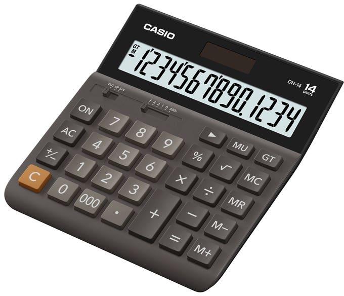 Get Casio DH-14-BK-W-DH Portable Mini Desktop Calculator - Black with best offers | Raneen.com