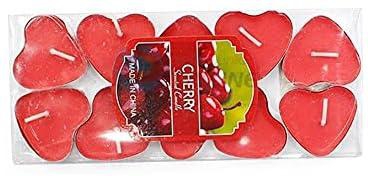 heart shaped cherry scented candle 10 PCS