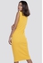 Belle Sleeveless Plain Midi Dress - Yellow