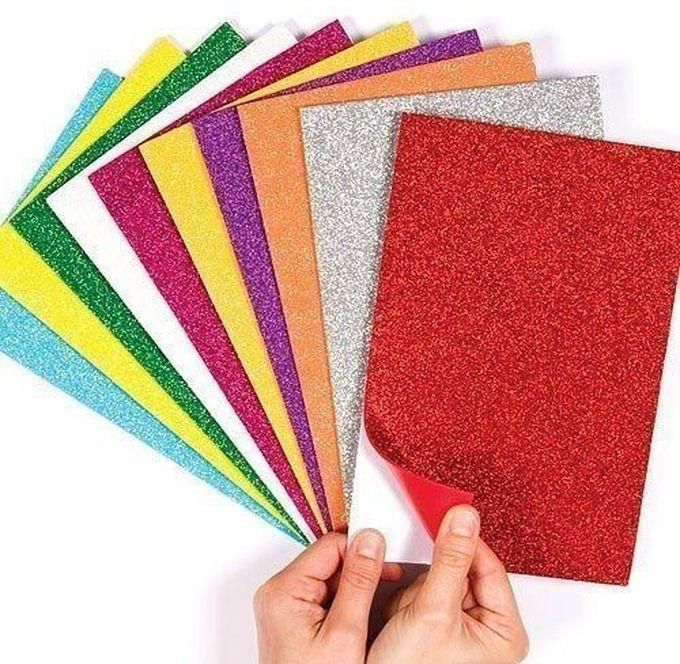 Self-adhesive Glitter Foam For Arts, Crafts And Schools, 10 Pieces