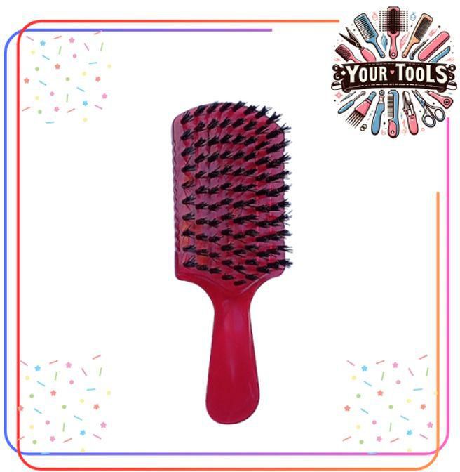Hair Brush - Square - Red -1 Piece