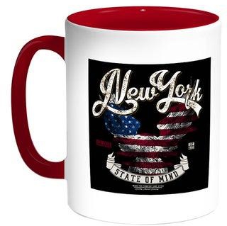 قدح قهوة - نيويورك أحمر/أبيض 11أوقية