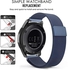 Stainless Steel Loop Strap Wrist Band For Smart Watch Samsung Galaxy Watch 46mm / Huawei GT2 / Gear S3 Frontier and Classic / Honor Magic 2 / Fossil - 22mm - Navy
