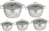 Get Zahran Optima Pot Set, 10 Pieces, Stainless Steel - Silver with best offers | Raneen.com